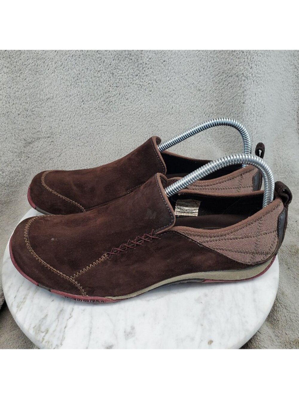 Merrell Shoes Womens Size 9 Coffee Bean Brown Suede Bisect Loafer *Read*